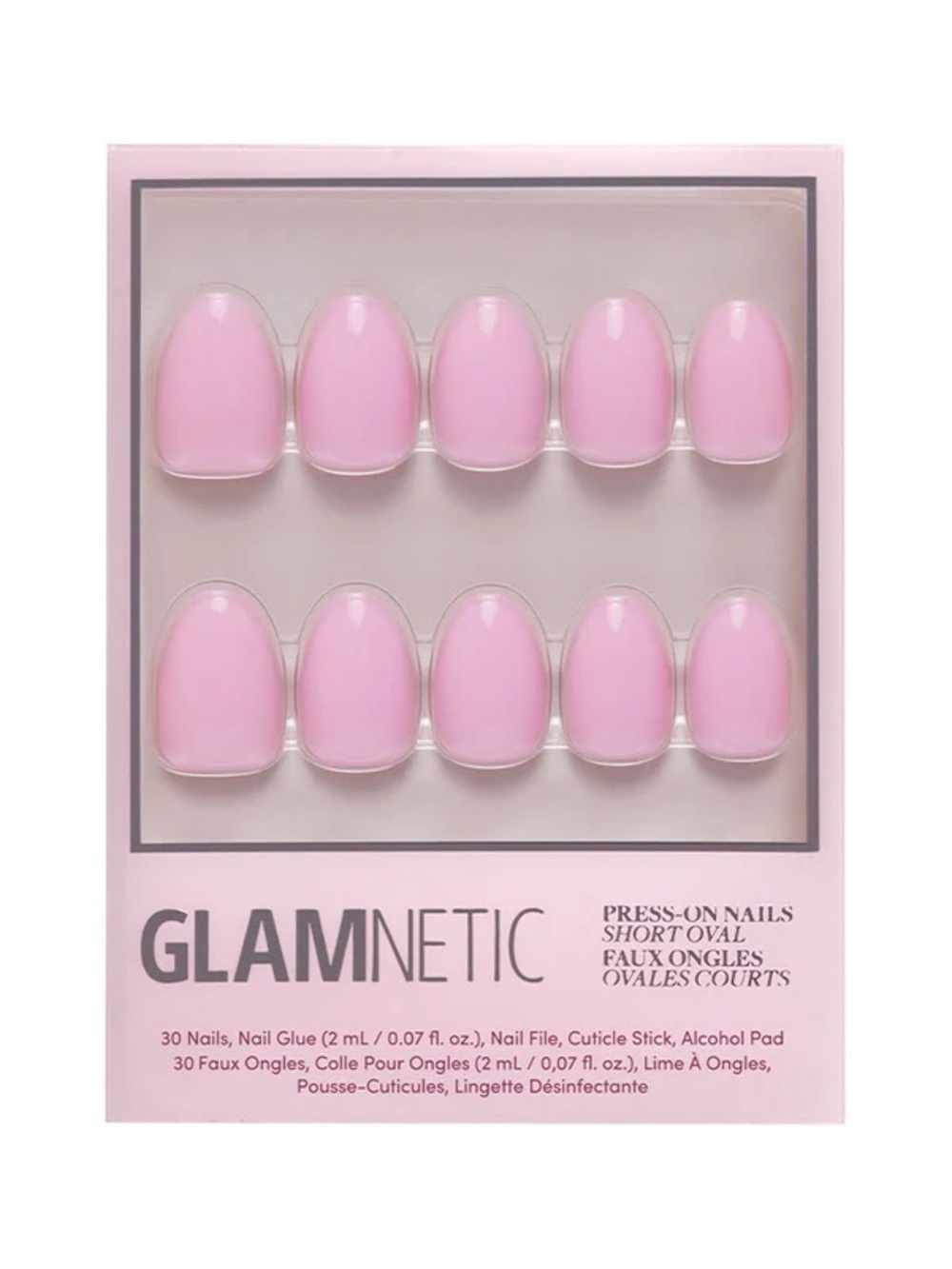 🎀3/$25🎀 Glamnetic Short Oval Press-On Nails - Think Pink